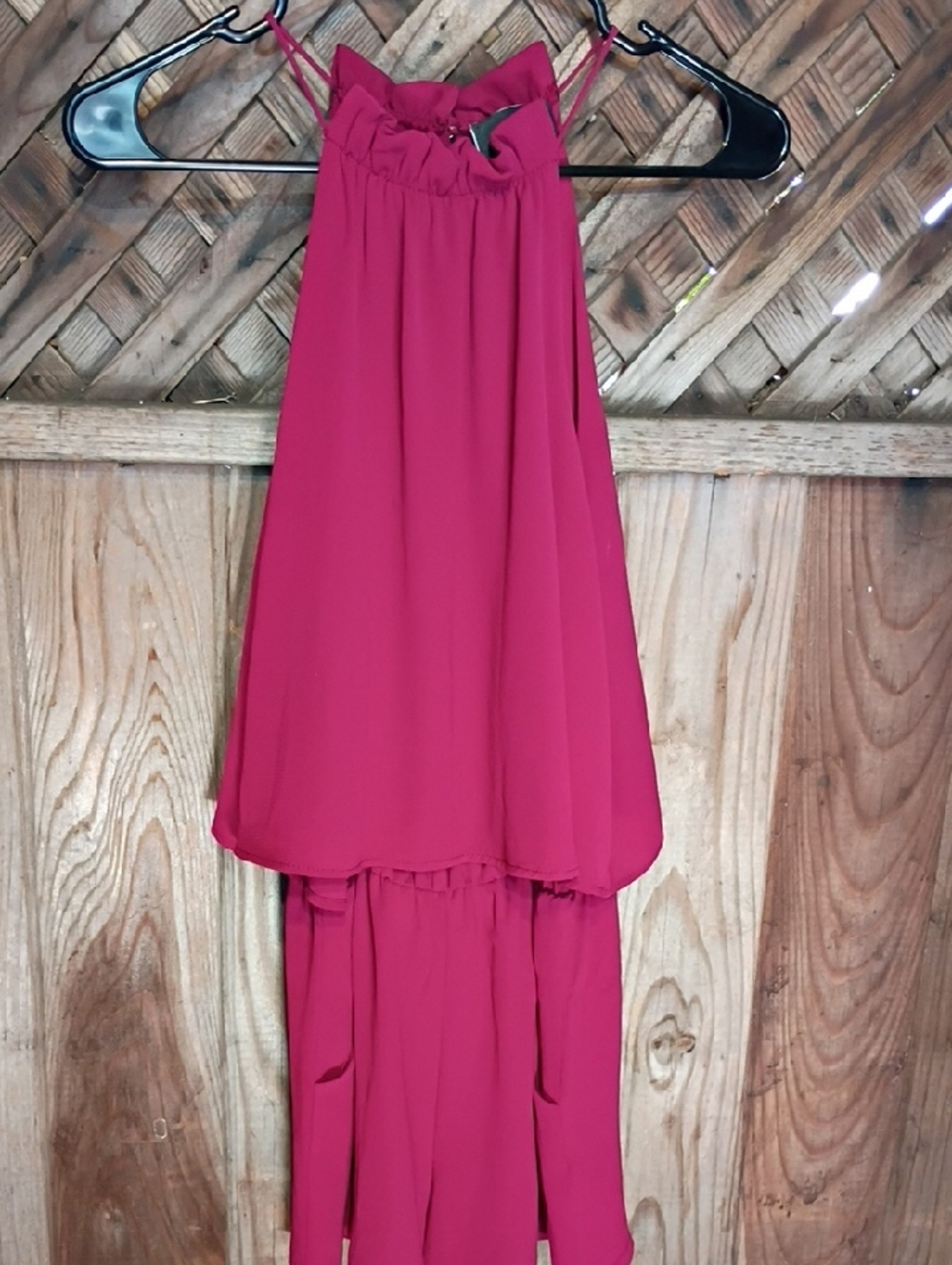 VICI Burgundy Romper W/ Pockets
